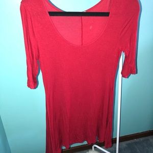 Red 3/4 Sleeved Tunic